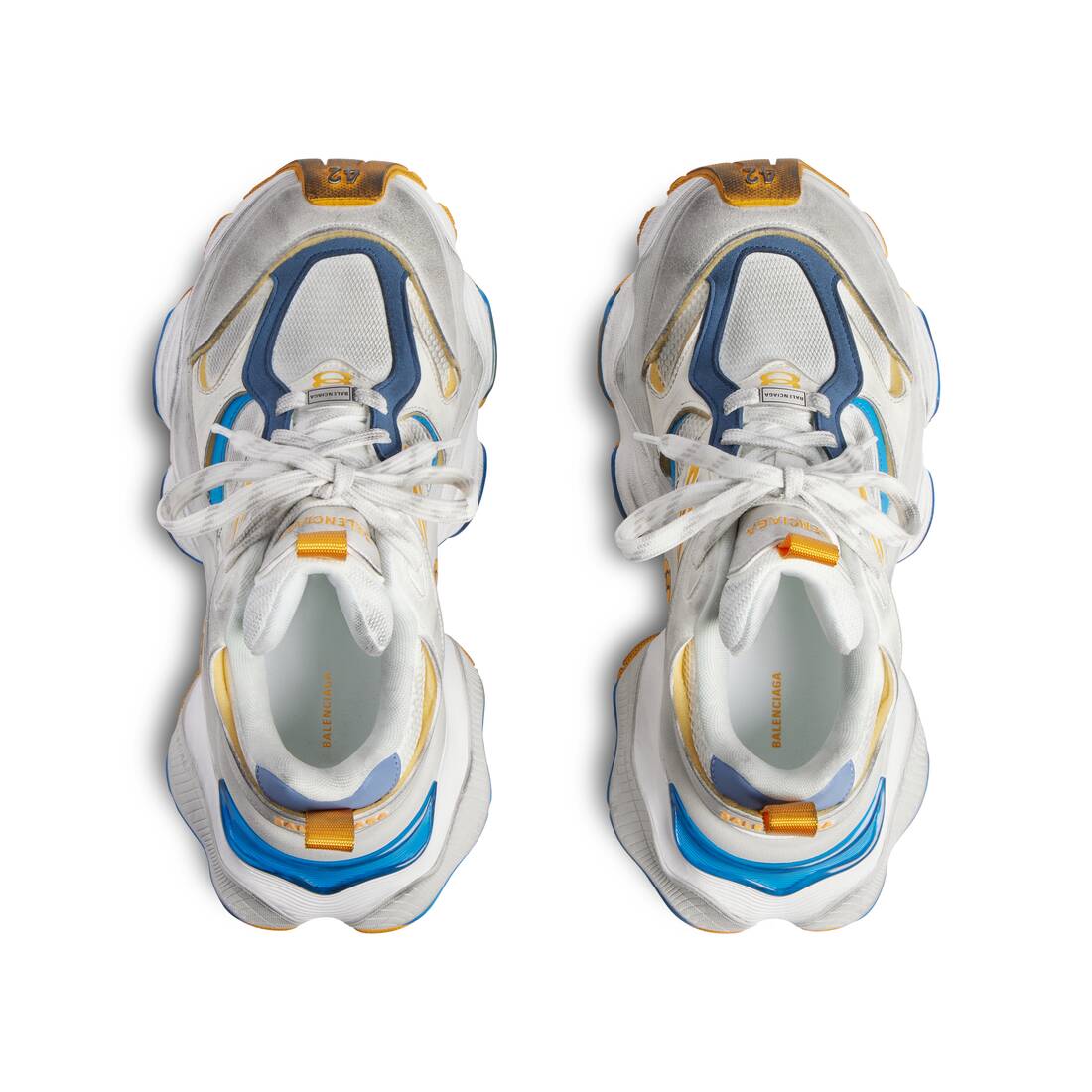 Men’s Cargo Sneaker  in White/grey/orange/blue - Image 6